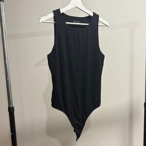 Aerie Black Ribbed Sleeveless Bodysuit